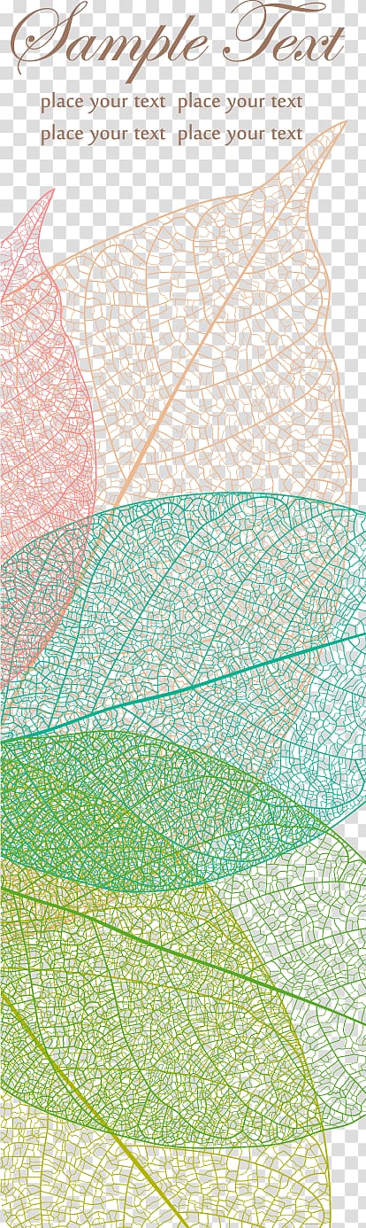 Paper Texture, leaves Texture Shading card, green and white sample text transparent background PNG clipart