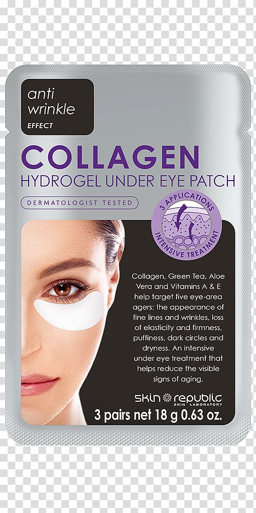 Skin Republic Collagen Hydrogel Under Eye Patch Eyepatch Skin care, Eye transparent background PNG clipart