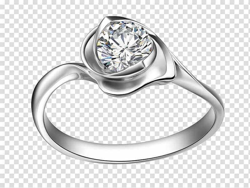 Wedding ring Jewellery Diamond Metal clay, Jewelry cartoon cartoon s,Exquisite diamond ring transparent background PNG clipart
