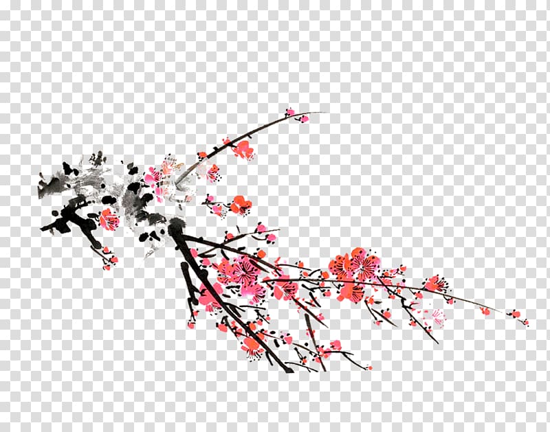 Plum blossom , Plum flower transparent background PNG clipart