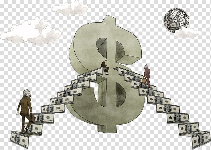 Money Financial transaction Banknote United States Dollar, Dollar sign and banknotes stairs transparent background PNG clipart