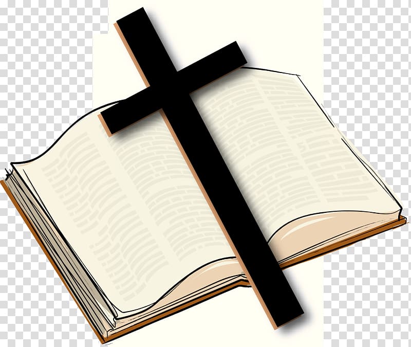 Bible Christian cross , holy bible transparent background PNG clipart