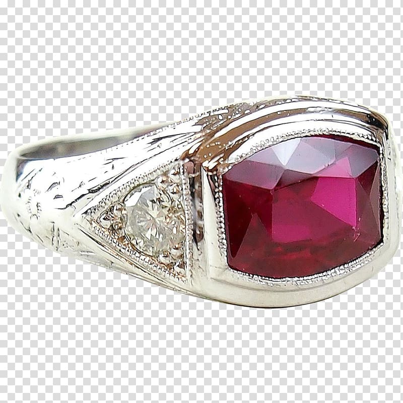 Ruby Ring Silver Diamond Gold, ruby transparent background PNG clipart