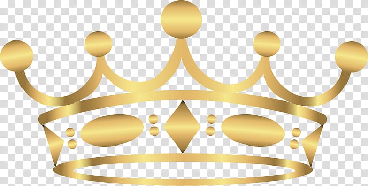 Yellow Metal, Golden Crown transparent background PNG clipart