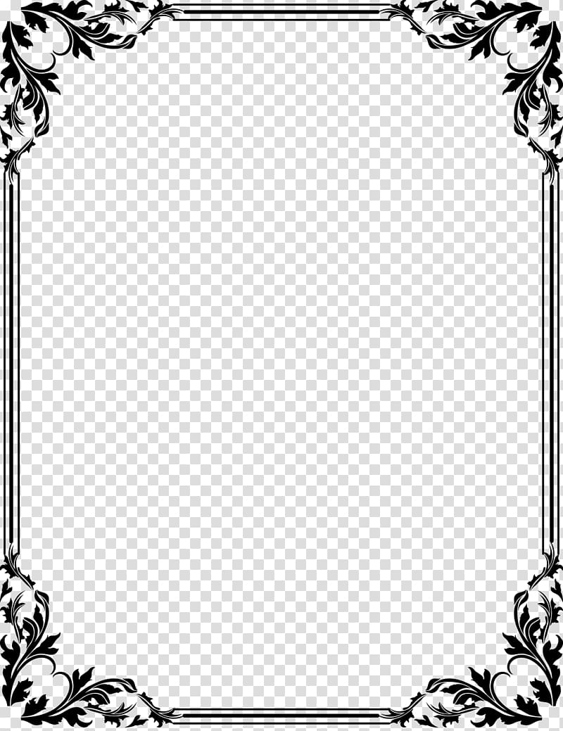 black floral boarder , Borders and Frames Frames , text design template transparent background PNG clipart