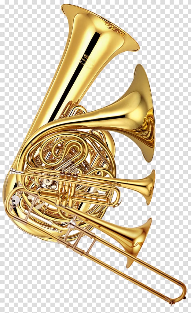 Wind instrument Brass Instruments Musical Instruments French Horns Trombone, musical instruments transparent background PNG clipart