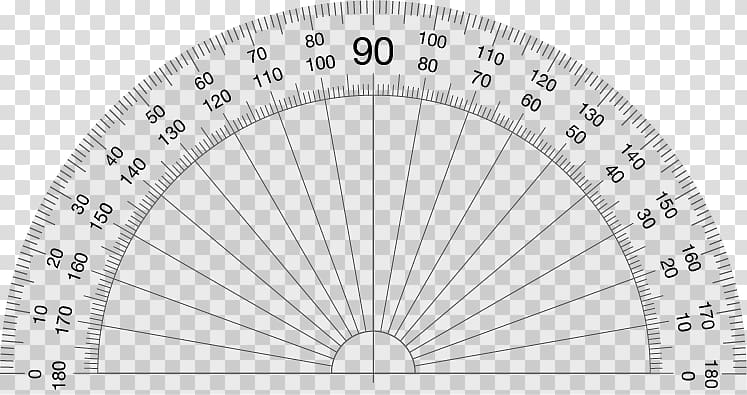 Protractor Ruler Angle Mathematics Circle, Protractor transparent background PNG clipart