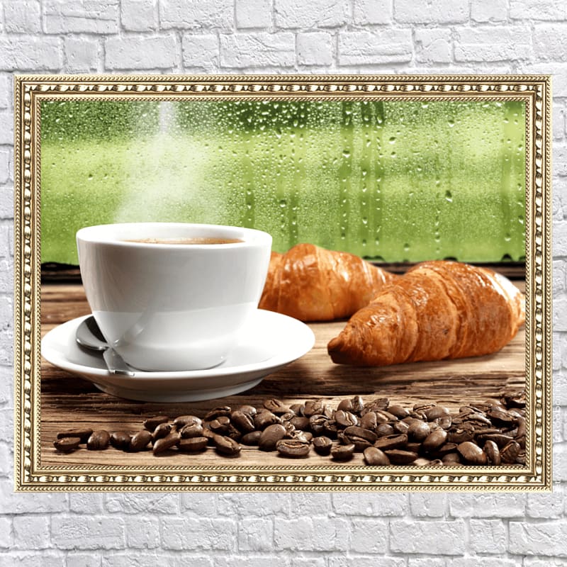 Turkish coffee Croissant Viennoiserie Breakfast, Сroissant transparent background PNG clipart