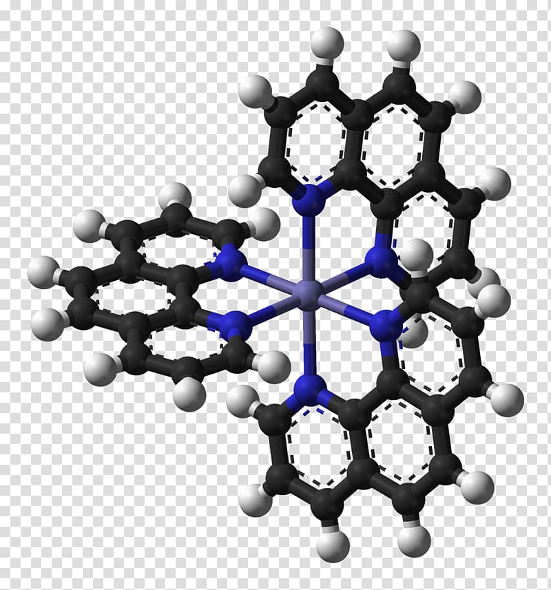 Coordination complex Ferroin Phenanthroline Redox indicator Chemical compound, 3d transparent background PNG clipart
