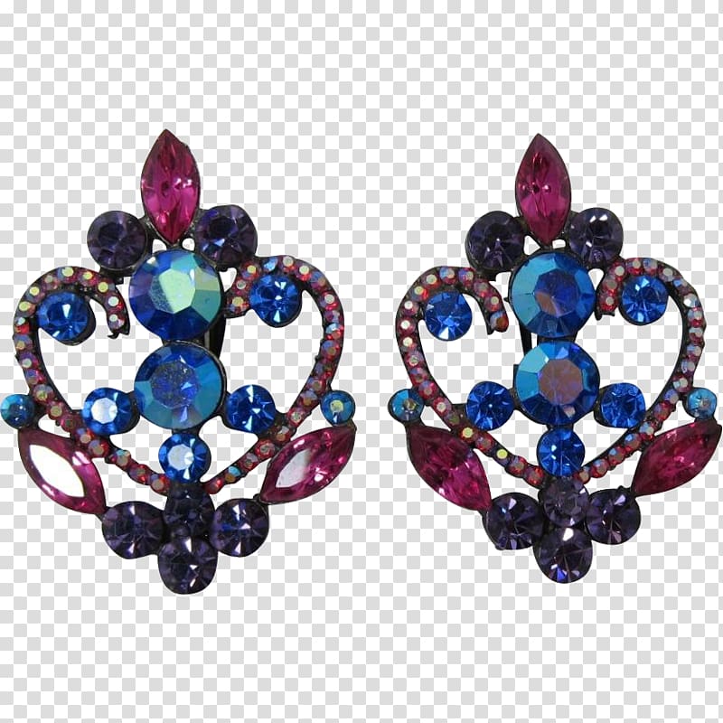 Sapphire Earring Cobalt blue Body Jewellery, sapphire transparent background PNG clipart