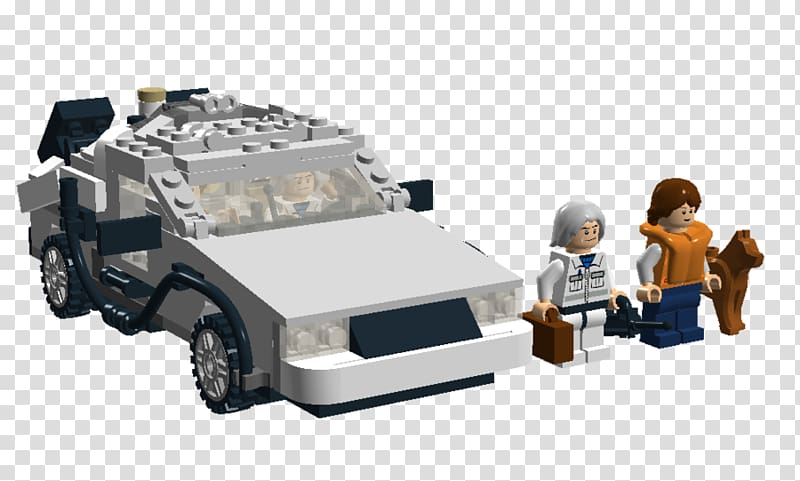 Marty McFly LEGO DeLorean time machine Back to the Future Drawing, Delorean Time Machine transparent background PNG clipart