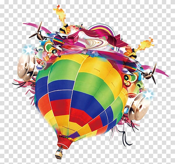 Hot air balloon Color, Big balloons transparent background PNG clipart