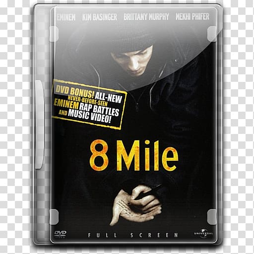 8 Mile Eminem jewel case, dvd technology brand font, 8 Mile v3 transparent background PNG clipart