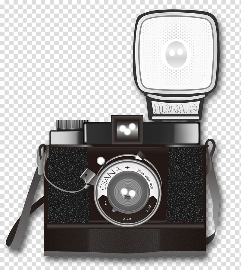 graphic film Mirrorless interchangeable-lens camera , hand-painted camera transparent background PNG clipart