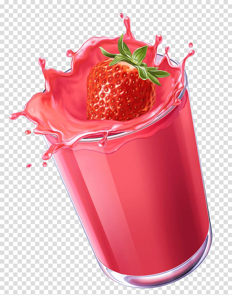 strawberry juice illustration, Orange juice Milkshake Soft drink Smoothie, Food ice cream pattern ,Strawberry juice transparent background PNG clipart