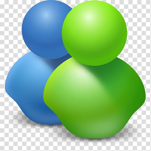 two blue and green person logos, computer ball sphere, Apps emesene transparent background PNG clipart