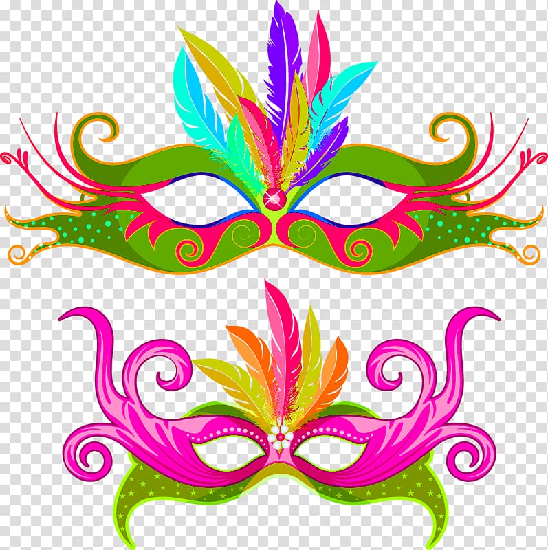 Mask Designer , Cartoon feather mask decoration pattern transparent background PNG clipart