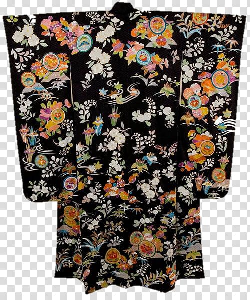 Kimono Textile Sleeve Silk Brown, flying silk fabric transparent background PNG clipart