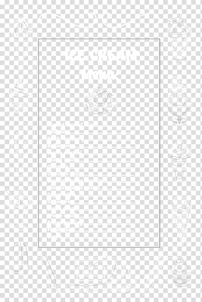 White Black Angle Pattern, Line menu and other desserts material transparent background PNG clipart
