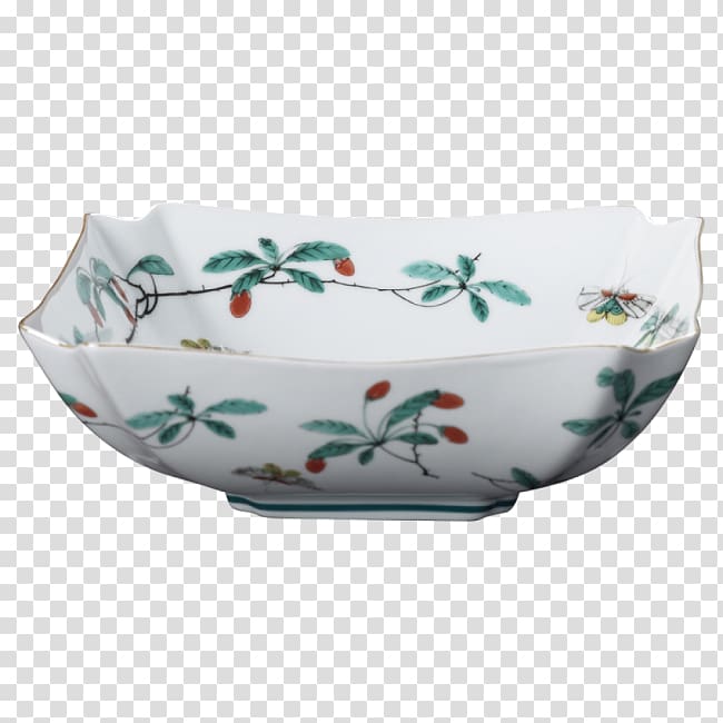 Bowl Porcelain Tableware Mottahedeh & Company Famille verte, square ring dish transparent background PNG clipart
