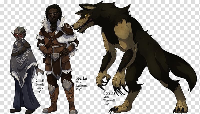 The Elder Scrolls V: Skyrim – Dragonborn The Elder Scrolls Adventures: Redguard Werewolf Mustang Woman, Werwolf transparent background PNG clipart