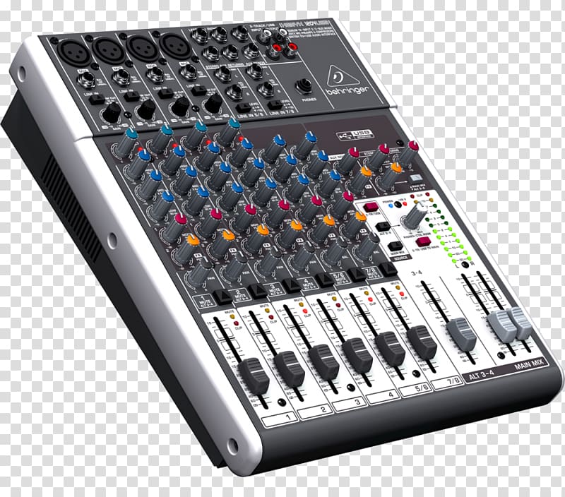 Microphone Audio Mixers Behringer Dynamic range compression, Mixer transparent background PNG clipart