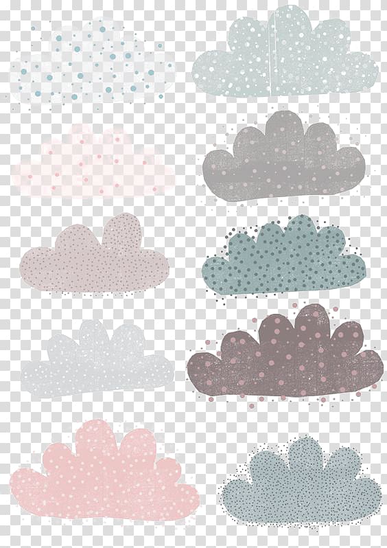 assorted-colored clouds , Drawing Cloud computing Illustration, Cartoon clouds transparent background PNG clipart