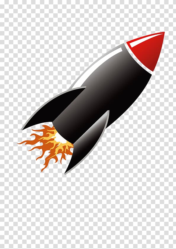 black and red rocket , Rocket launch Outer space , rocket transparent background PNG clipart