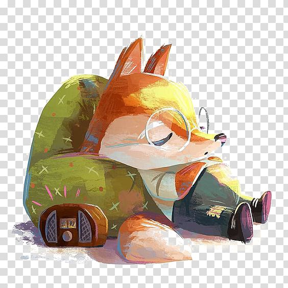orange fox , Fox Drawing Illustration, Little Fox transparent background PNG clipart