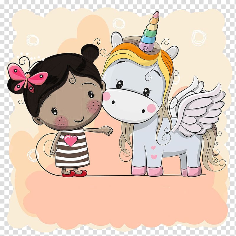 illustration of child and unicorn, Unicorn Cartoon Drawing, unicornio transparent background PNG clipart