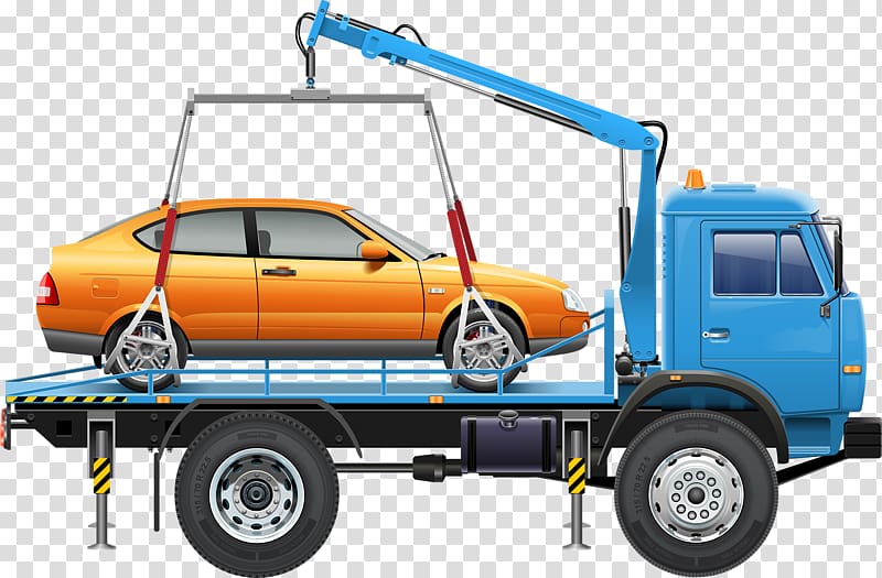 Tow truck Winch Illustration, Truck and car transparent background PNG clipart