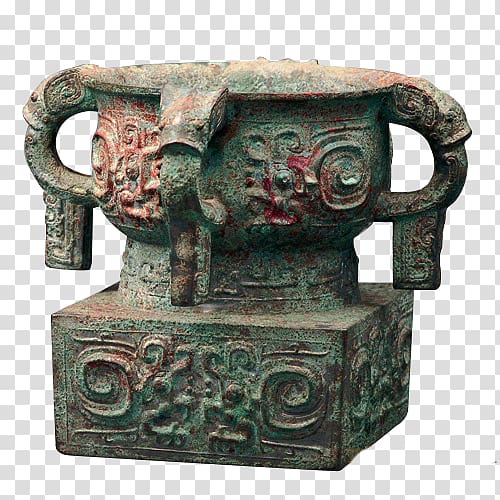 National Museum of China Shaanxi Western Zhou Bronze Gui, stone tripod transparent background PNG clipart