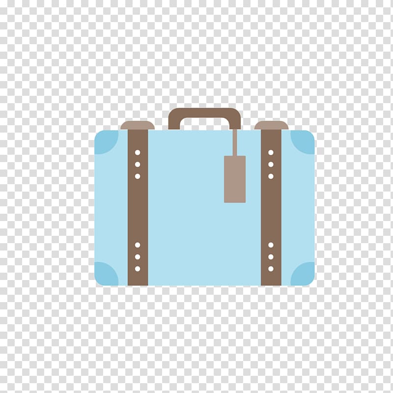 Suitcase Baggage Travel, Blue cartoon luggage transparent background PNG clipart
