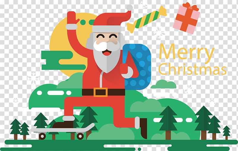 Santa Claus Christmas ornament Gift, Santa Claus who gives gifts transparent background PNG clipart