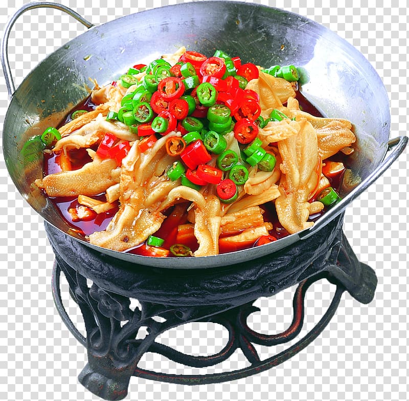 Lo mein Chow mein Fried noodles Chinese noodles Yakisoba, Duck feet pot transparent background PNG clipart