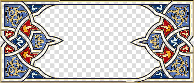 a rectangular border of islamic style transparent background PNG clipart