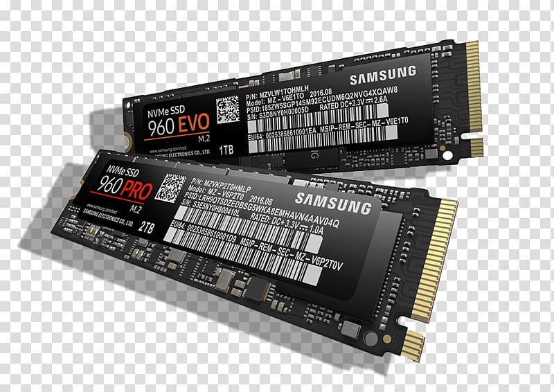 Samsung 960 PRO SSD Samsung 960 EVO M.2 SSD Solid-state drive NVM Express, samsung transparent background PNG clipart