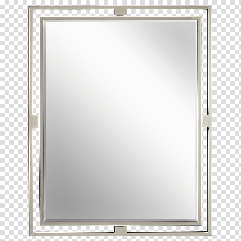 Brushed metal Mirror Frames Nickel Bathroom, mirror transparent background PNG clipart