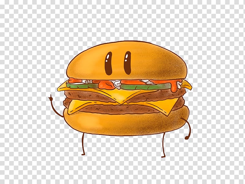 Hamburger Fast food Buffalo wing Dribbble, Cartoon hand painted burger transparent background PNG clipart