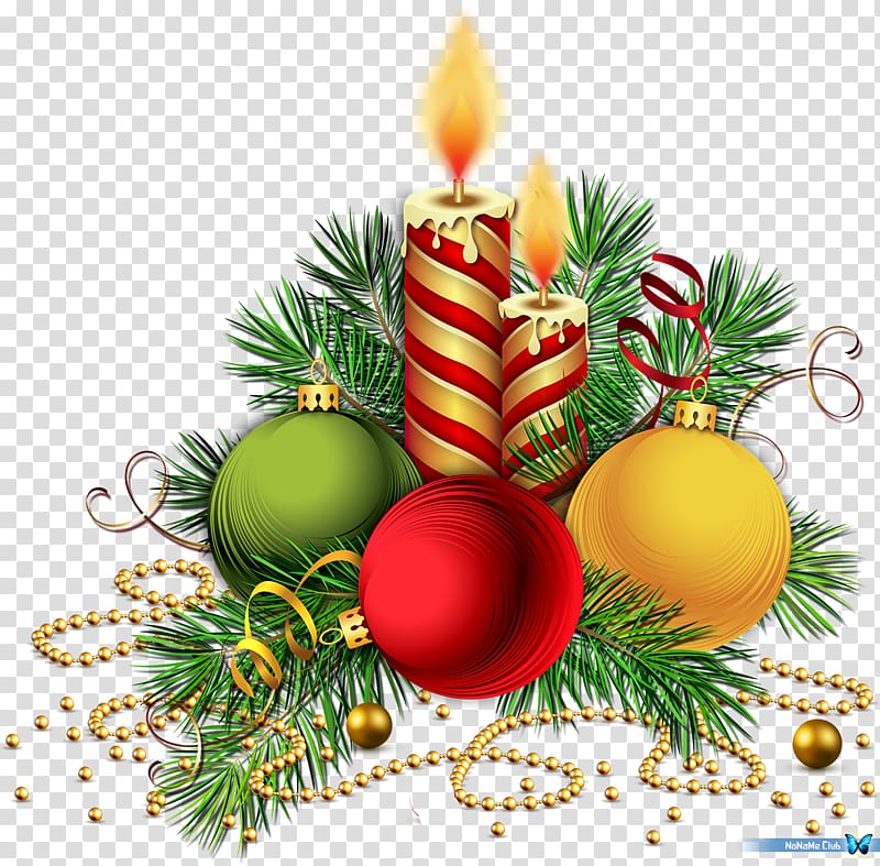 Christmas decoration Christmas ornament Candle Pine, christmas transparent background PNG clipart