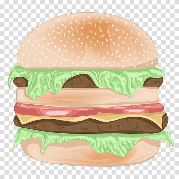 Hamburger Cheeseburger Fast food Meat, Double gourmet Burger transparent background PNG clipart