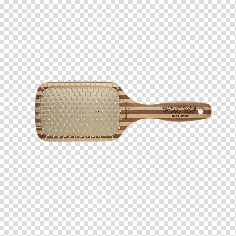 Comb Hairbrush Frisörgrosissten Olivia Garden Bamboo brush Paddle 1pc Olivia Garden Healthy Hair HH-P7 13-Row Large Ionic Paddle Brush, hair transparent background PNG clipart
