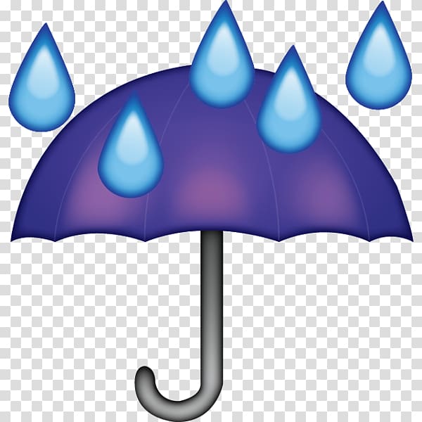 Emoji Umbrella Rain Emoticon, Rain drops transparent background PNG clipart