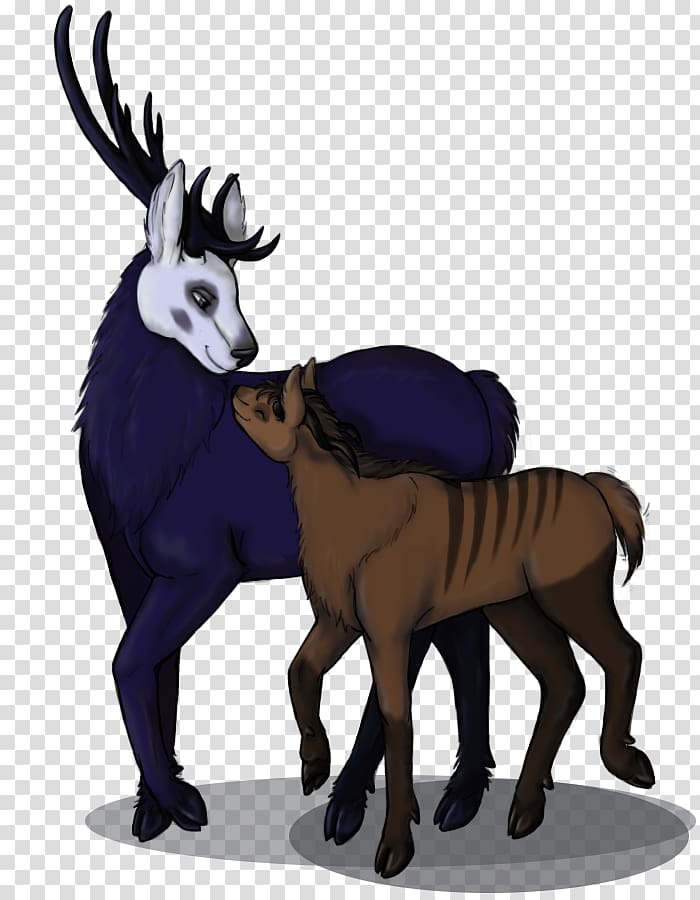 Cattle Reindeer Antelope Horse Goat, dad and daughter transparent background PNG clipart