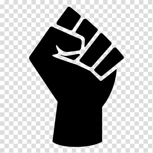 Clenched Fist Black Power Silhouette