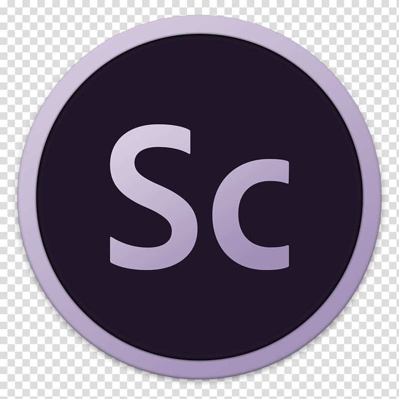 Sc Adobe logo, purple symbol number violet, Adobe Sc transparent background PNG clipart