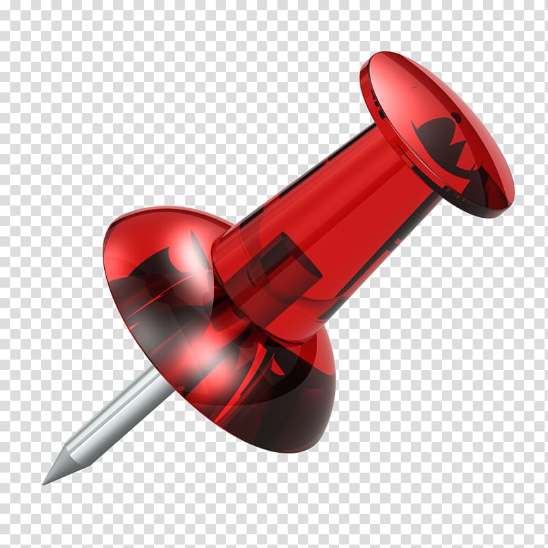 Red Push Pin transparent background PNG clipart