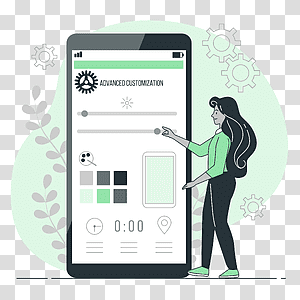 illustration, Advanced customization, phone, device, technology, design, user, choice, preferences, settings transparent background PNG clipart thumbnail