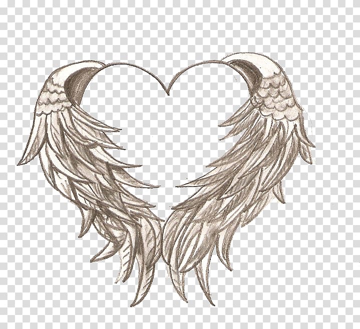 Drawing Heart Angel Tattoo Coloring book, Angels And Demons transparent background PNG clipart