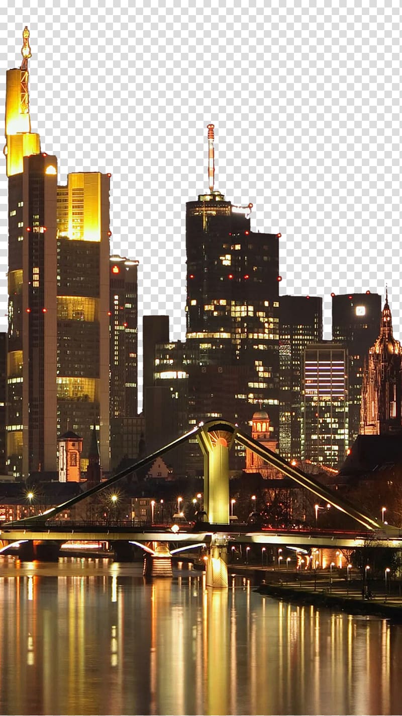The Squaire Frankfurt Main City Skyline, City\'s night lights transparent background PNG clipart